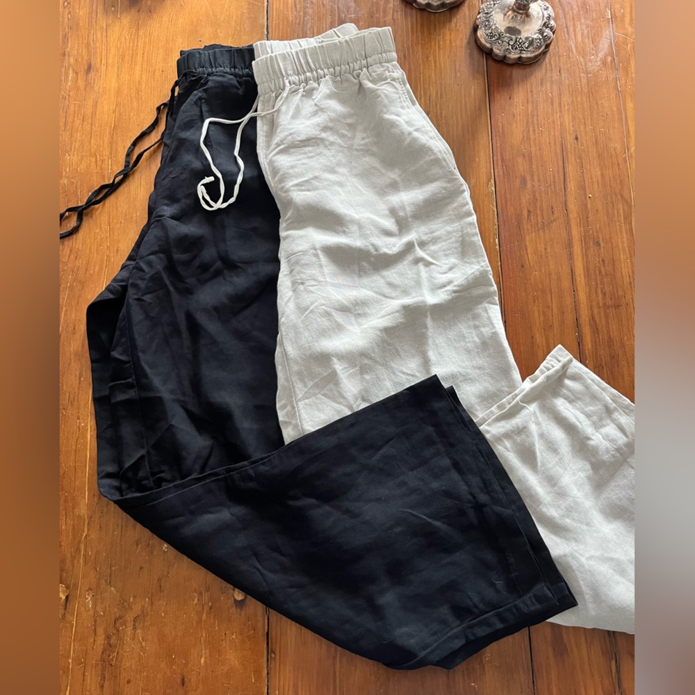 2 PAIRS H&M Linen Blend Pants